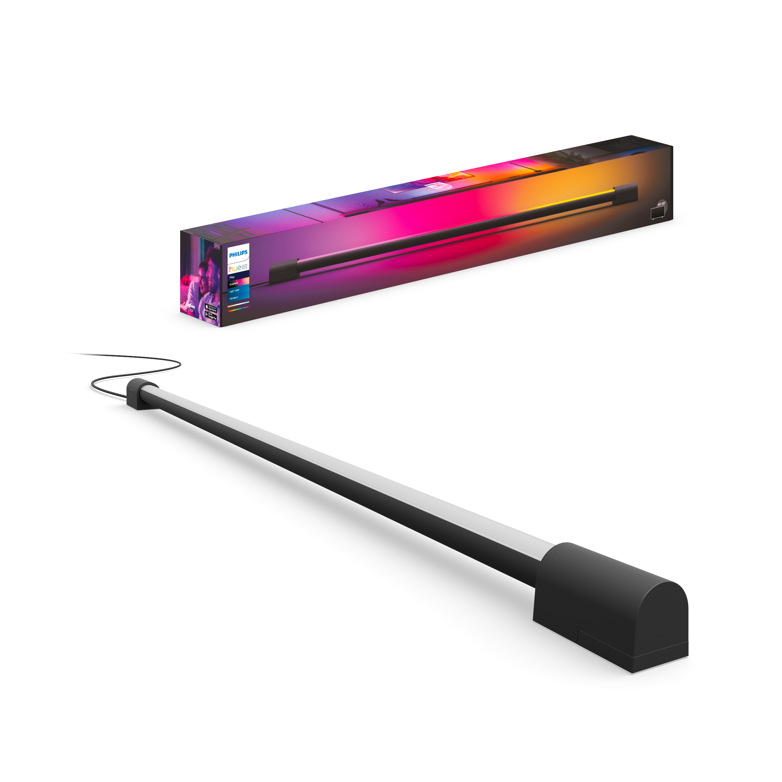 Philips Hue Play Gradient Light Tube Kompakt - Sort Smart Home 915005988001
