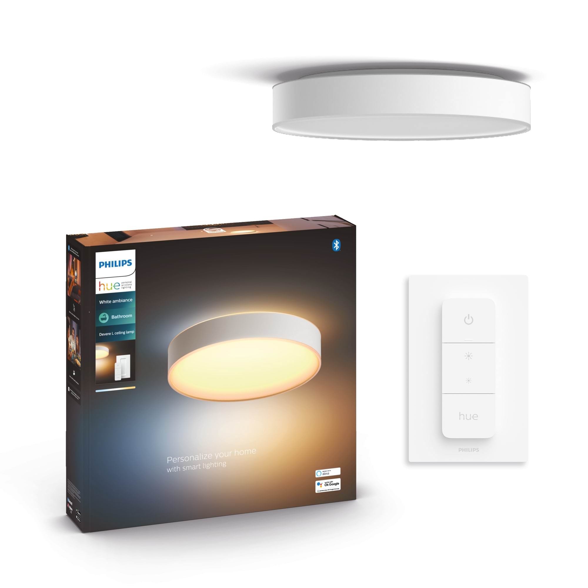 Philips Hue Devere Stor Loftlampe - Hvid Smart Home 915005997701