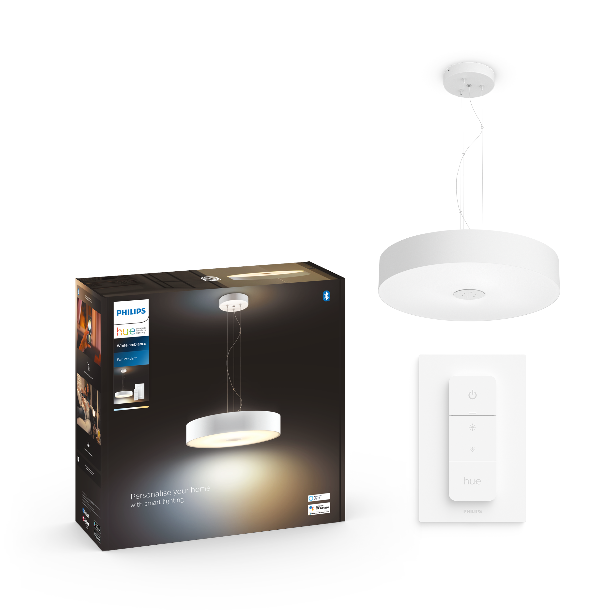 Philips Hue Fair Pendel Loftlampe - Hvid Smart Home 929003054401