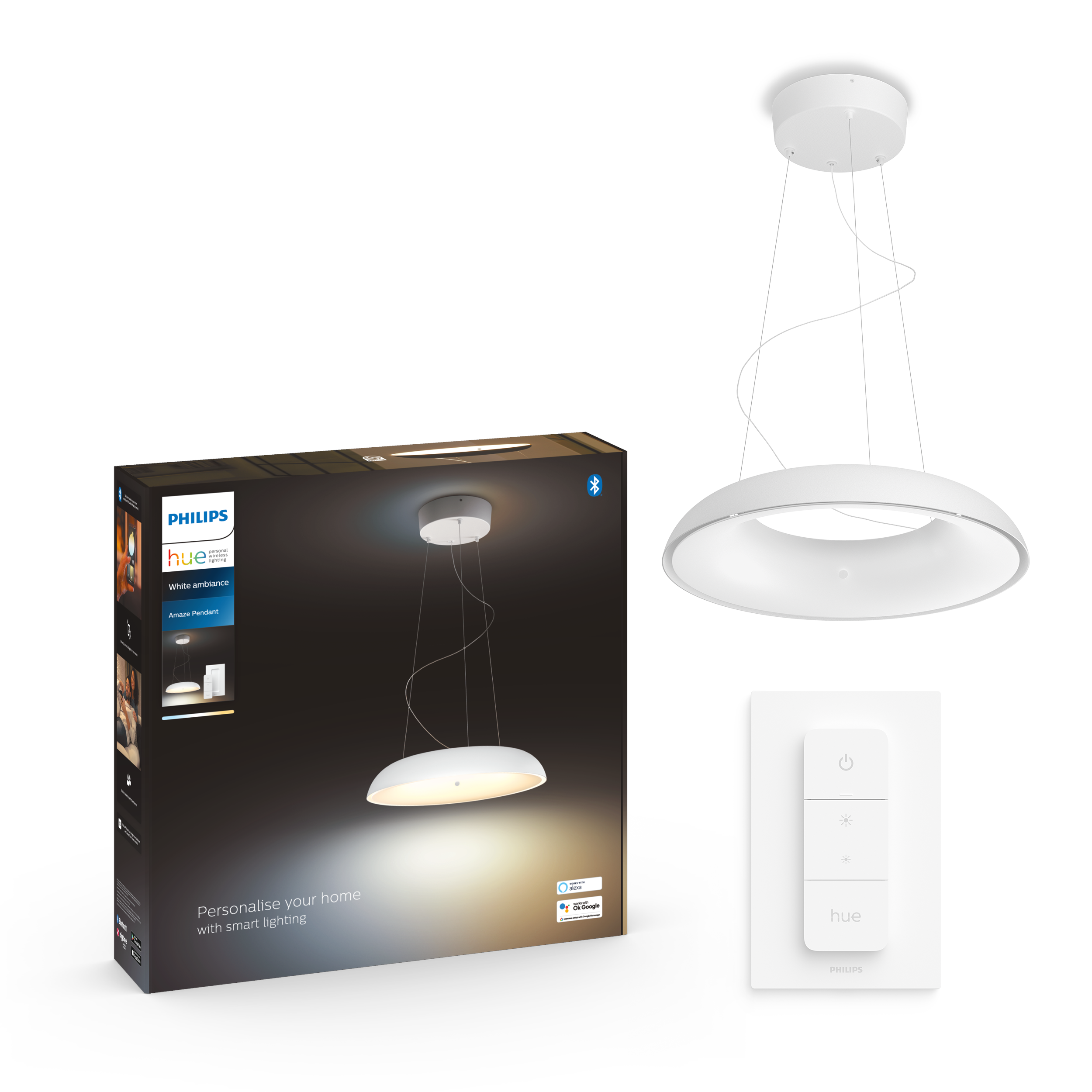 Philips Hue Amaze Pendel Loftlampe - Hvid Smart Home 929003054801