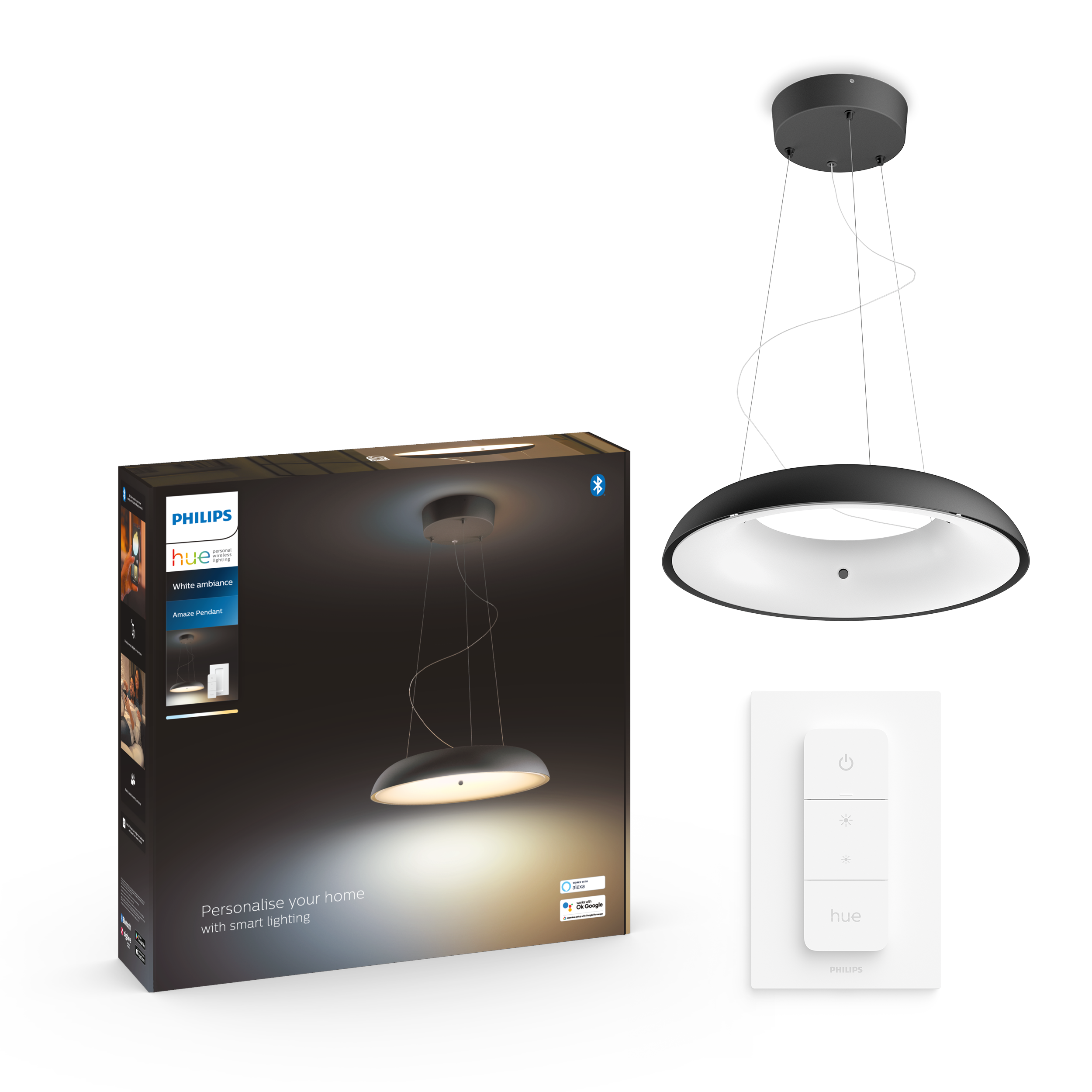 Philips Hue Amaze Pendel Loftlampe - Sort Smart Home 929003054901