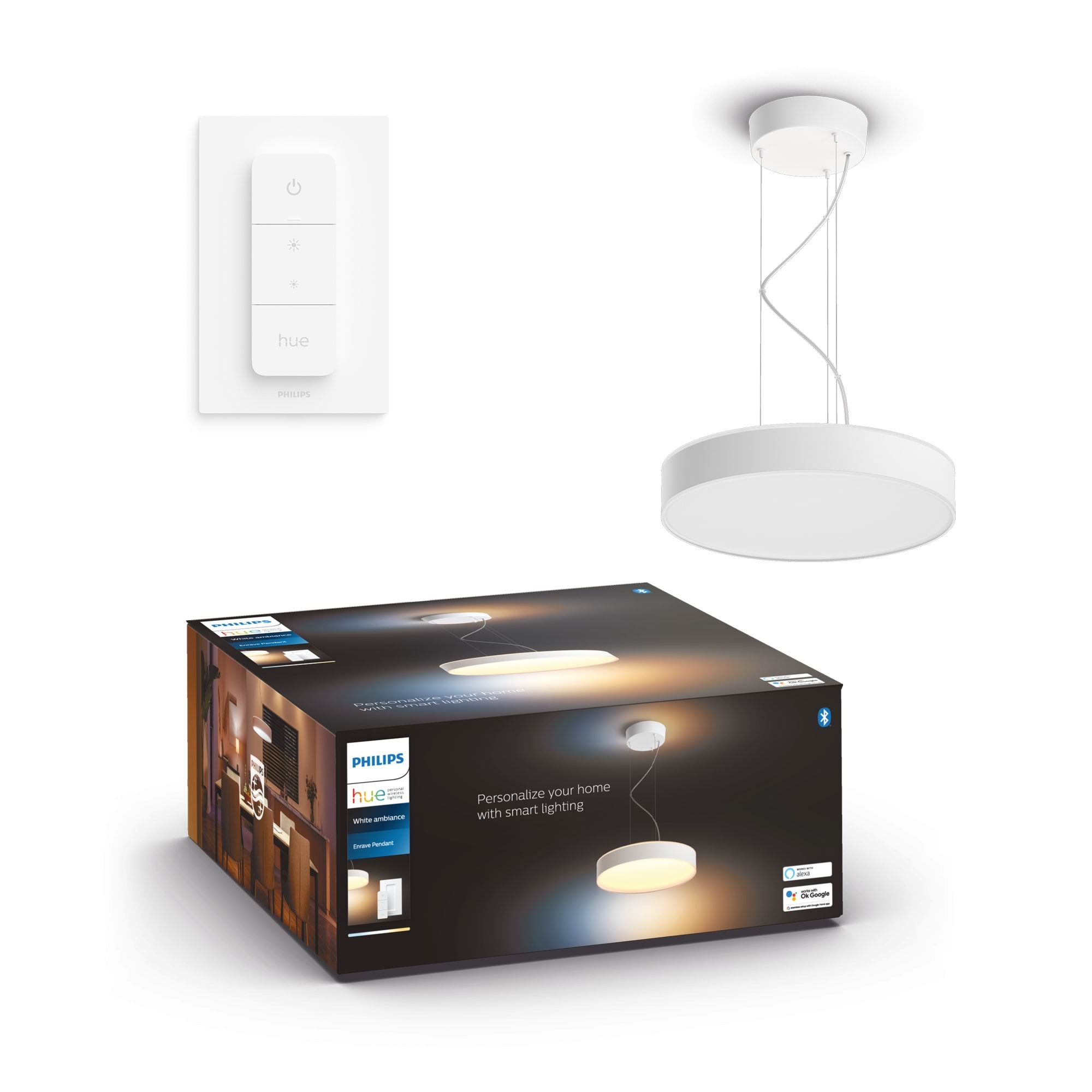 Philips Hue Enrave Loft Pendel - Hvid Smart Home 915005998001