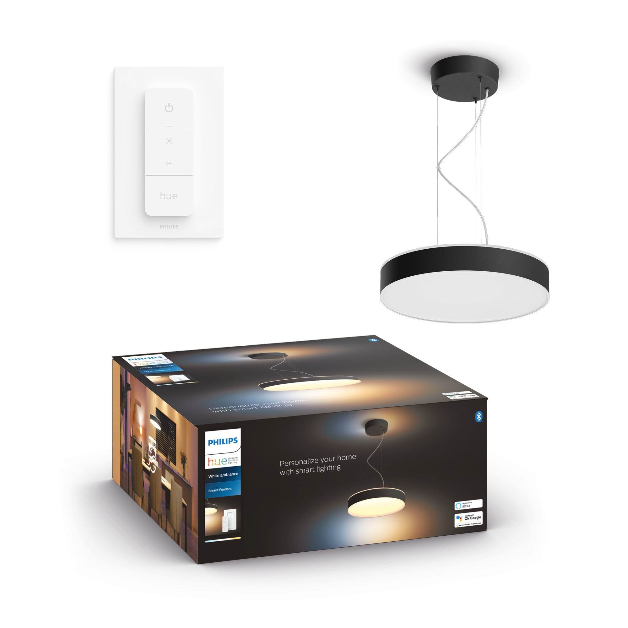 Philips Hue Enrave Loft Pendel - Sort Smart Home 915005998101