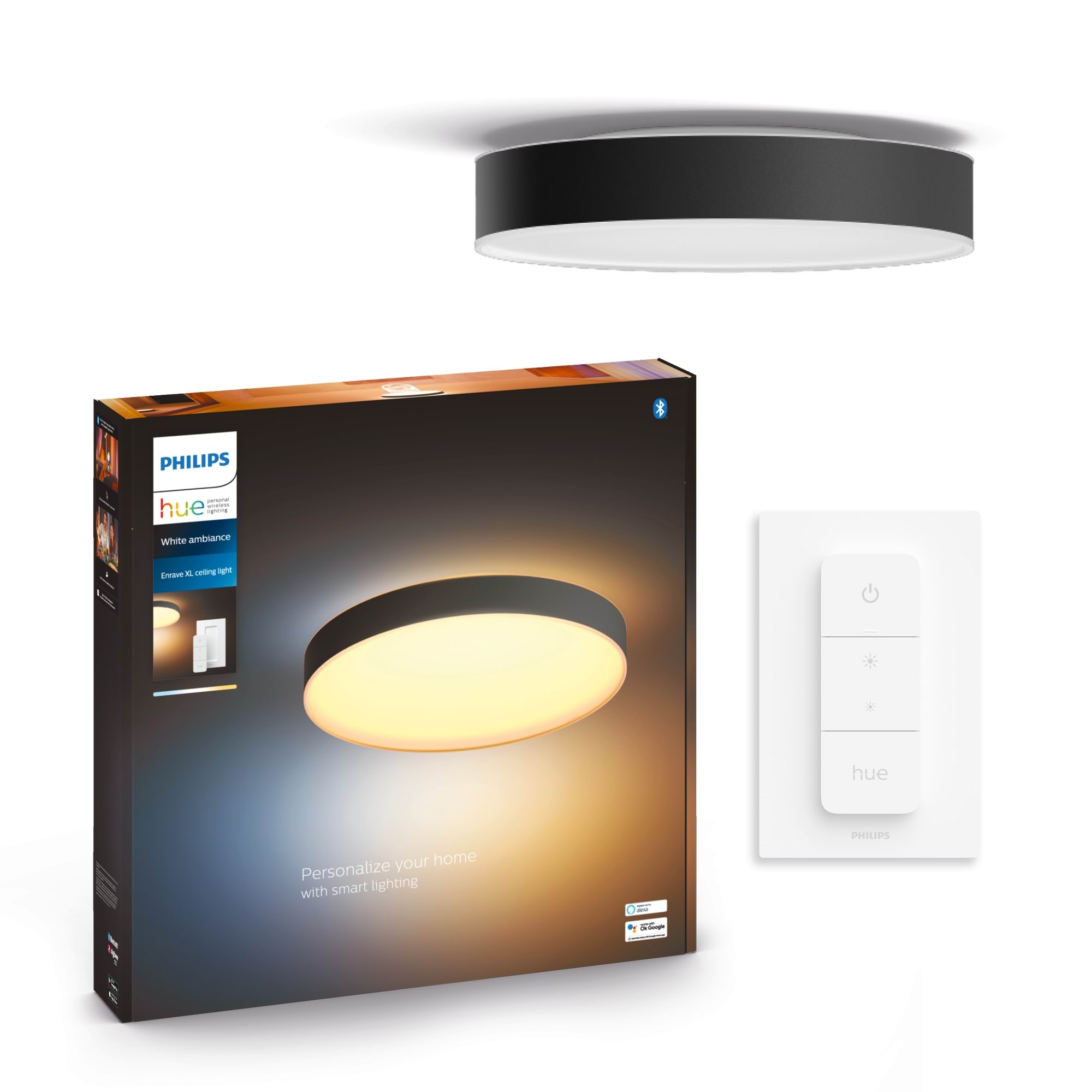 Philips Hue Enrave Ekstra Stor Loftlampe - Sort Smart Home 915005997101