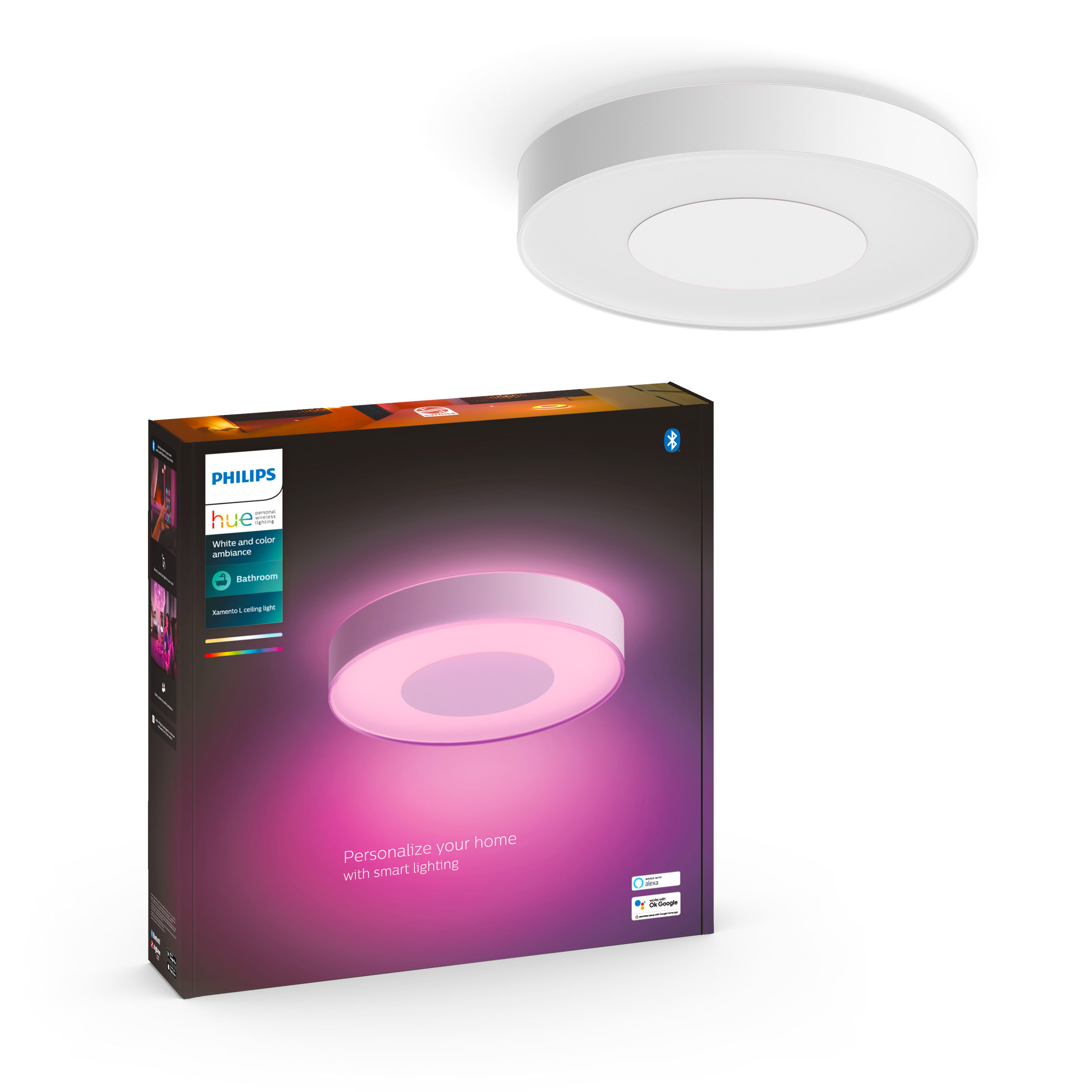 Philips Hue Xamento Stor Loftlampe til badeværelse - Hvid Smart Home 915005997901