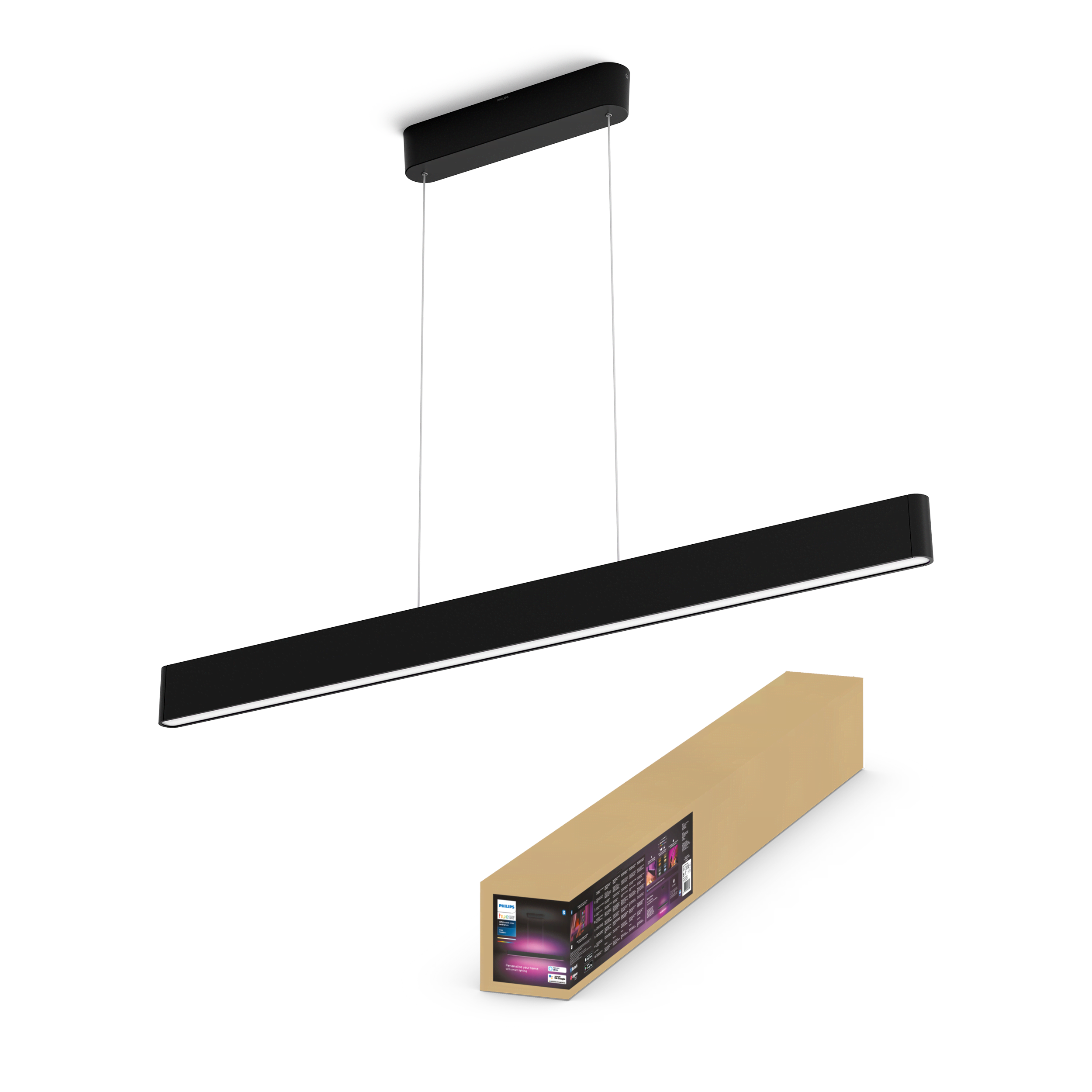 Philips Hue Ensis pendel (sort) White and color ambiance Smart Home 929003052501