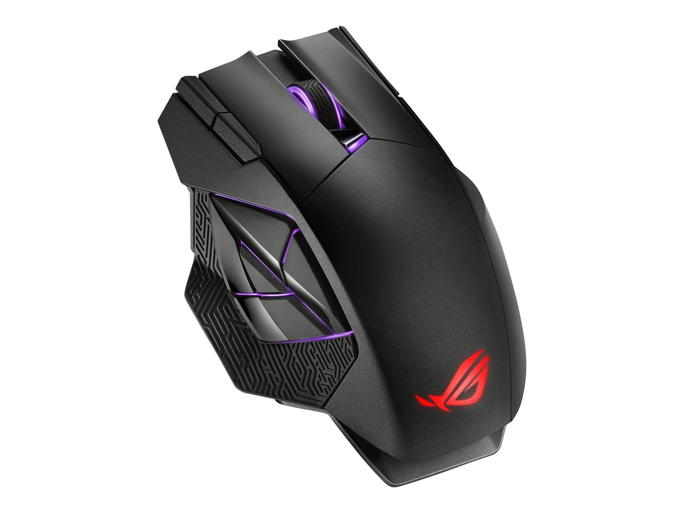 ASUS ROG Spatha X - Gaming Mus - Optisk - 12 knapper - Sort med RGB lys