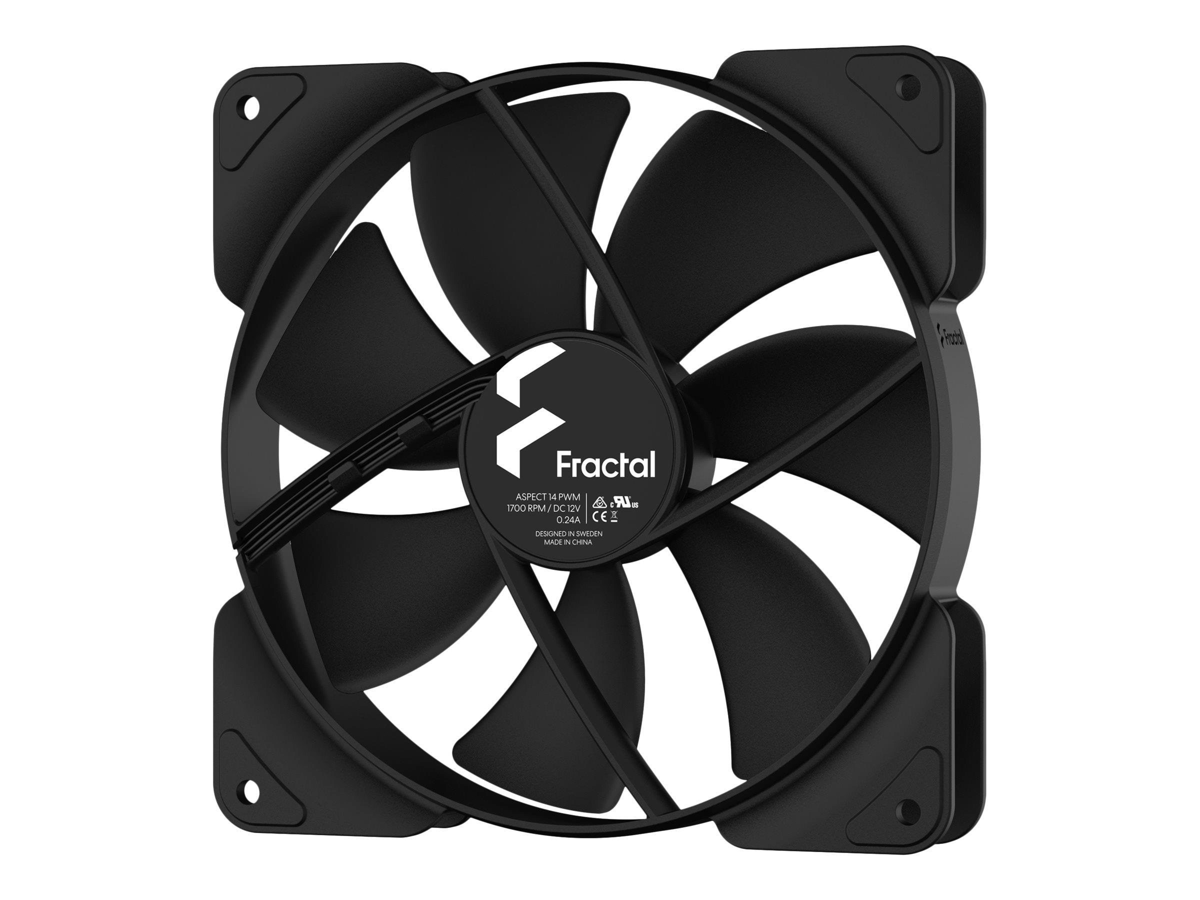 Fractal Design Aspect 14 PWM - Kabinet køler - 140mm - Sort Kabinetkøler FD-F-AS1-1403