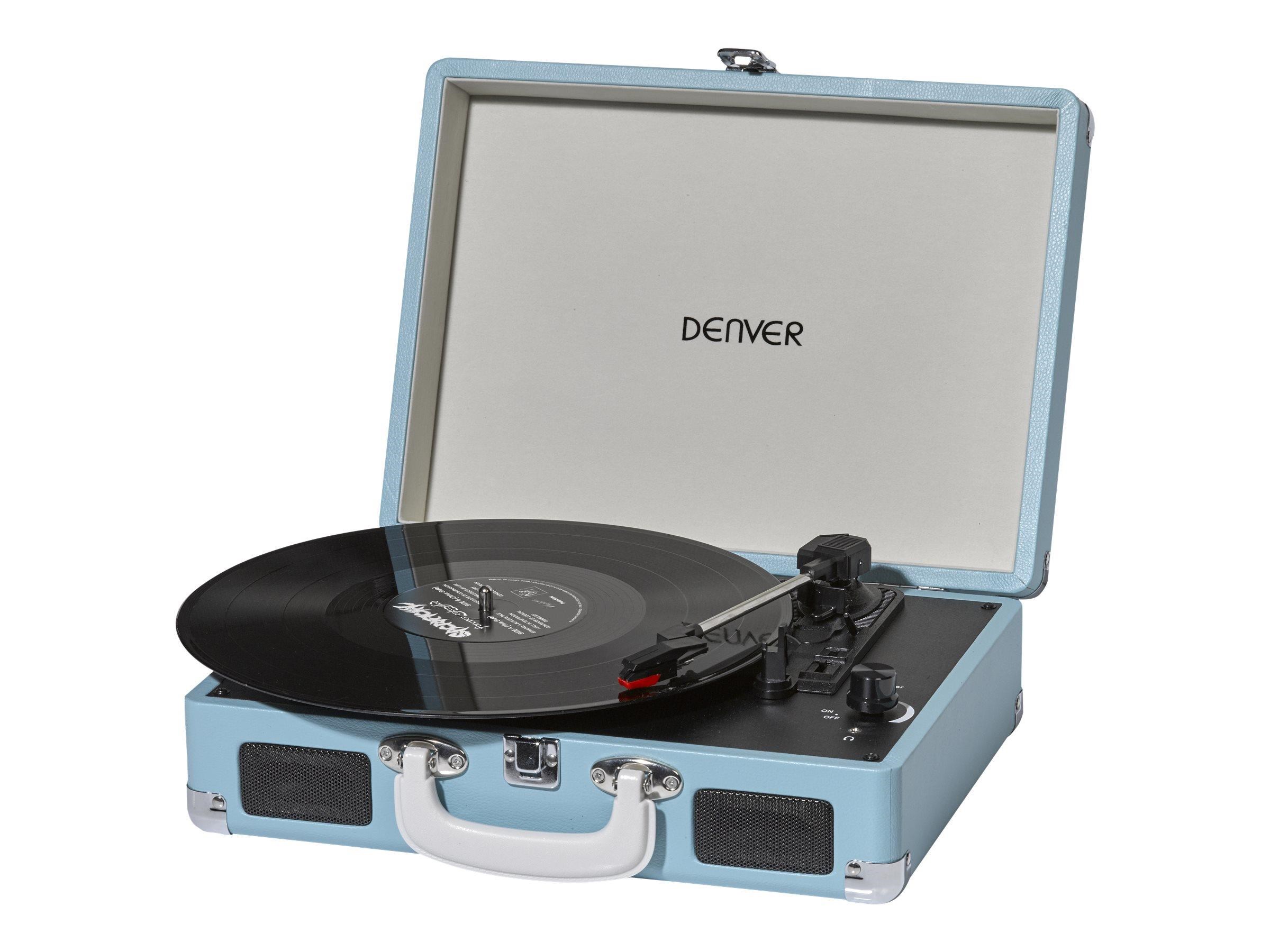 DENVER VPL-120 - turntable - Pladespiller Blå Pladespiller VPL-120BLUE