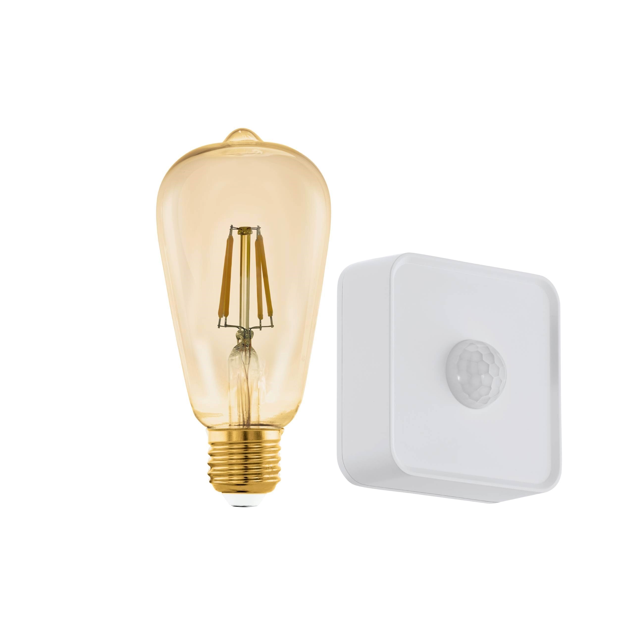 EGLO CONNECT.Z SÆT SENSOR OG E27 ST64 amber SMART pære M/VARM HVID LYS Smart Home 12258