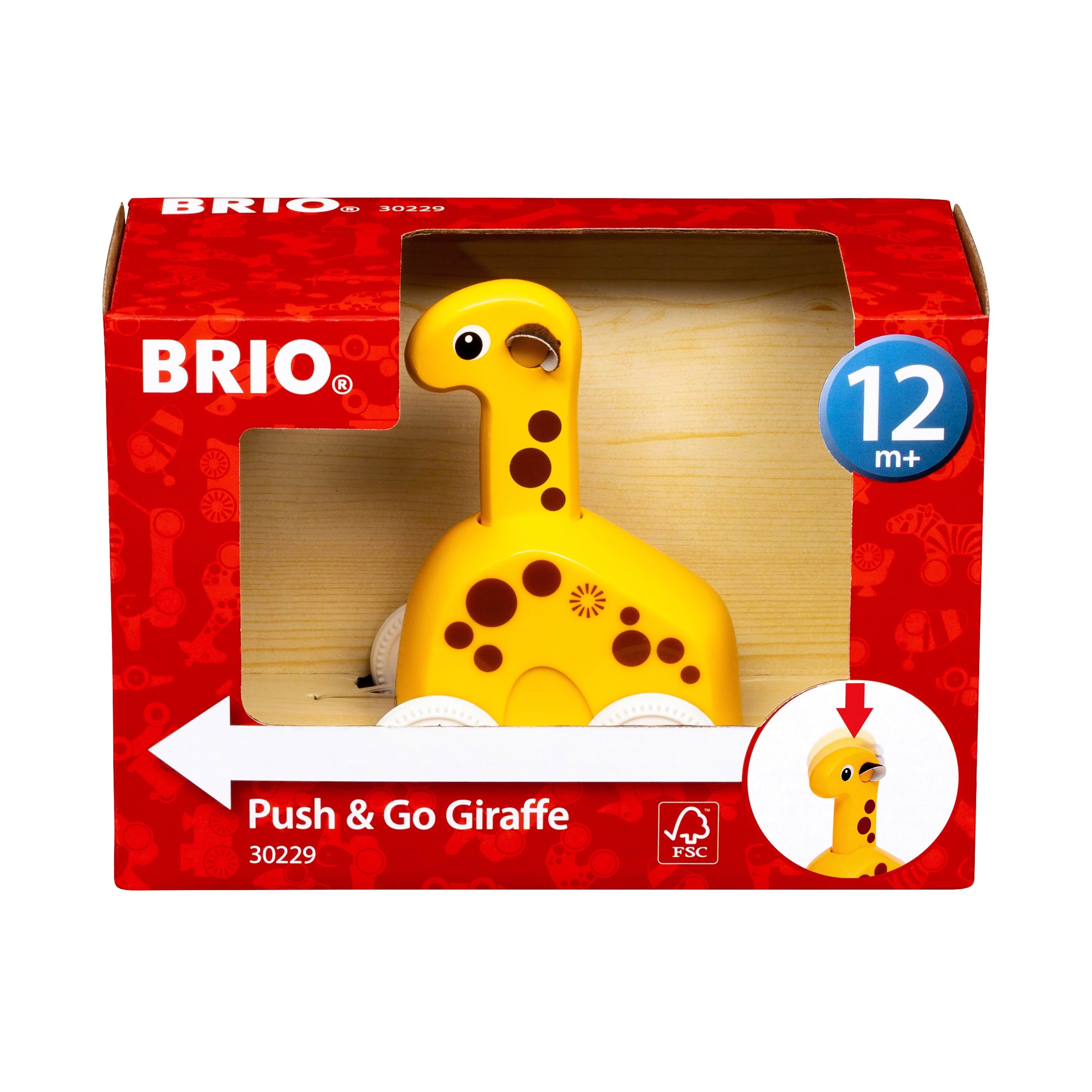 Brio Push & Go Giraf Legetøj 30229
