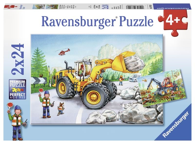 Ravensburger Digger At Work 2x24p Puslespil 78028
