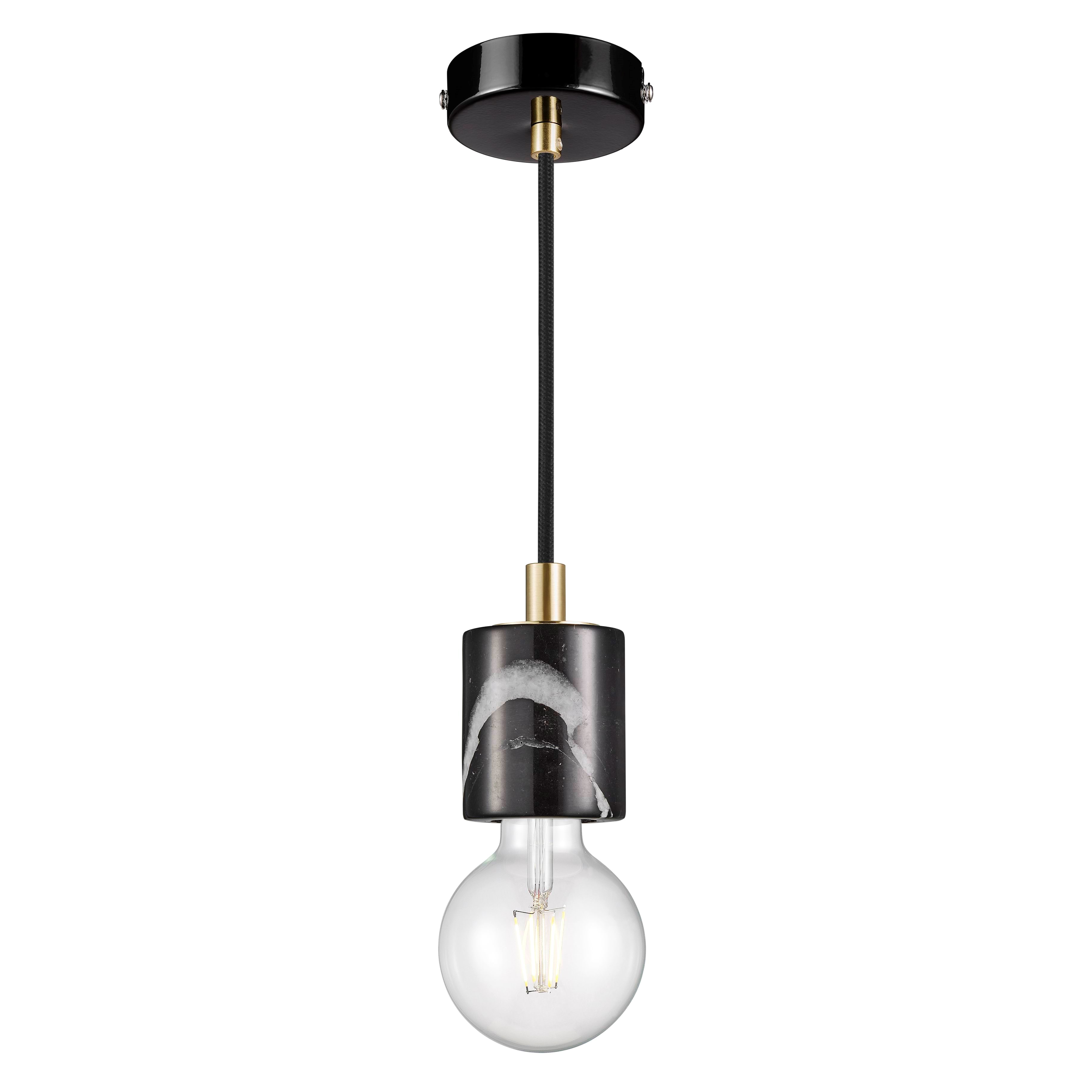 Nordlux Siv pendel, marmor, sort Lampe 45883003