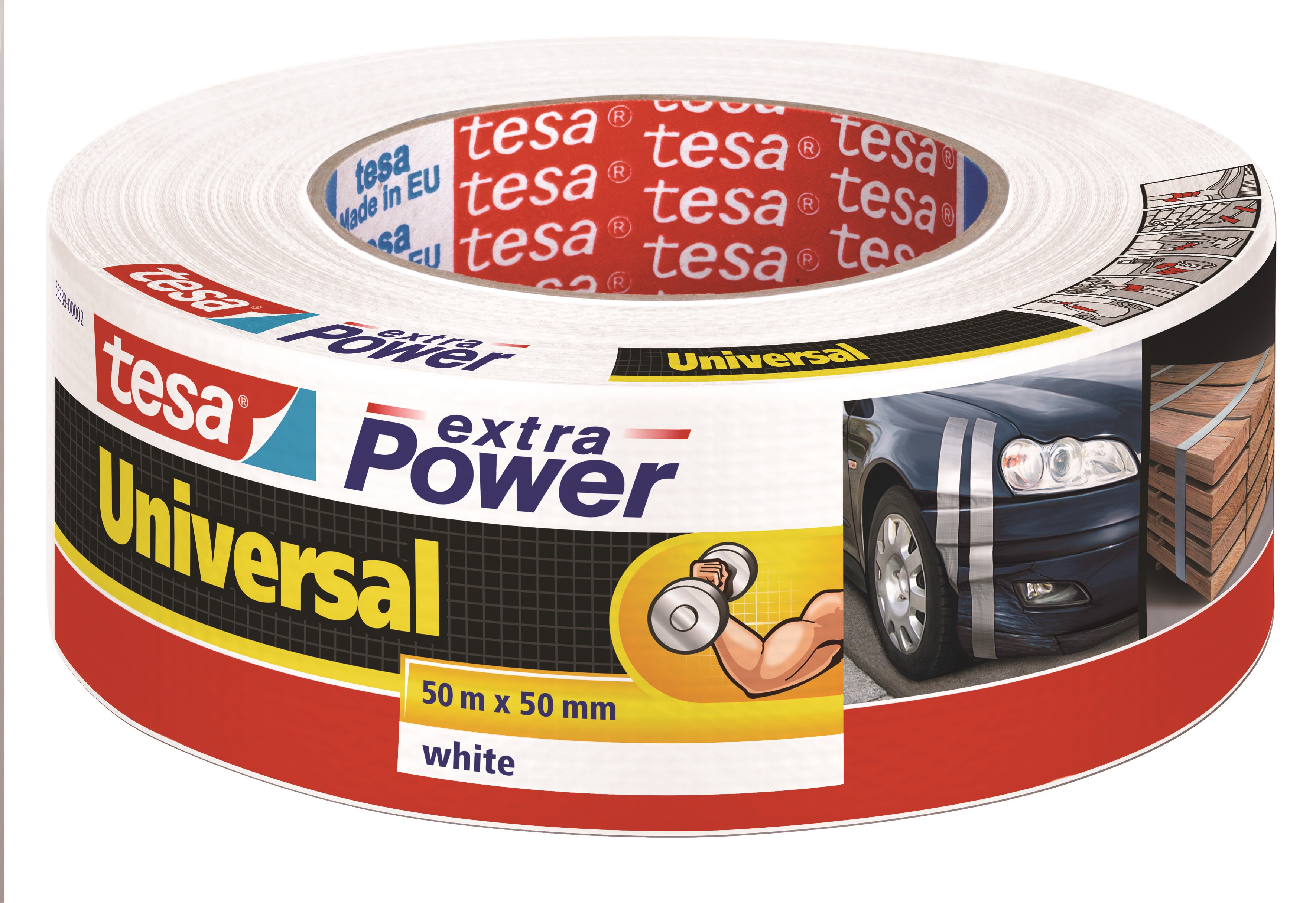tesa Duct Tape extra Power Universal 50m x 50mm White Tape 56389-00002-07