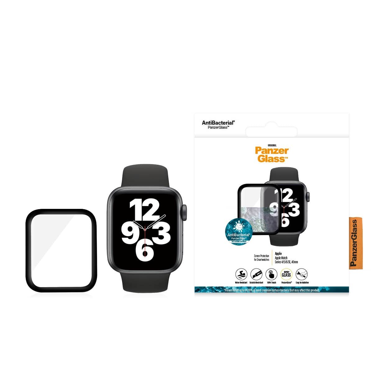 PanzerGlass Apple Watch Series 4 | 5 | 6 | SE 40mm| Screen Protector Glass