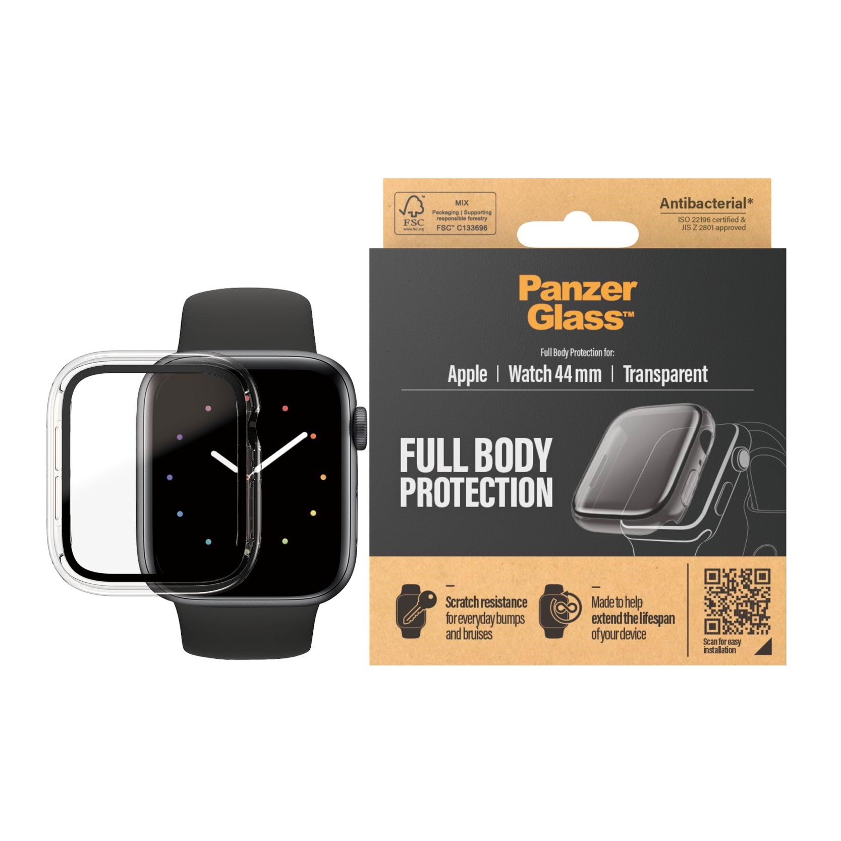PanzerGlass Screen Protector Full Body Apple watch 4 | 5 | 6 | SE 44mm | Transparent