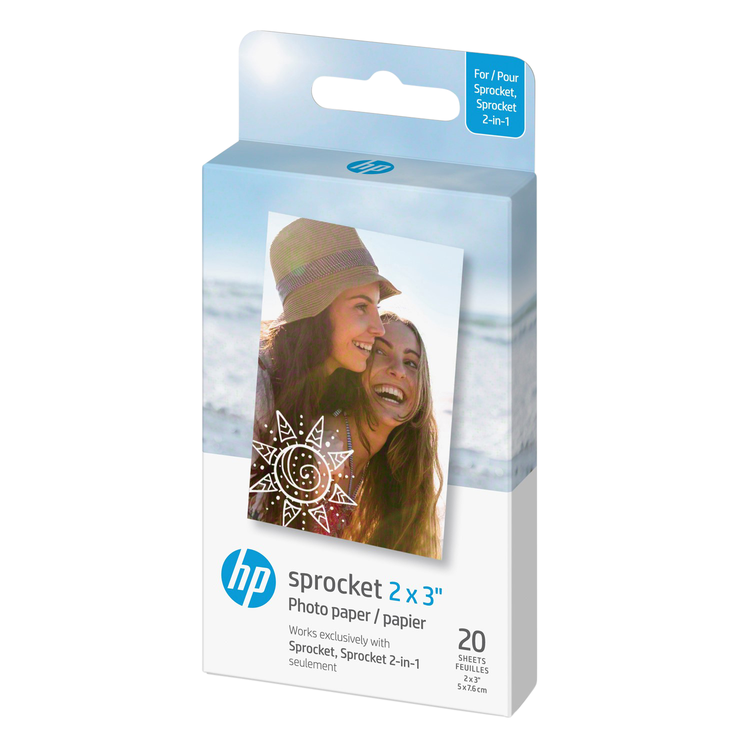 HP ZINK PAPER SPROCKET LUNA 20 PACK 2X3" Fotopapir HPIZ2X320