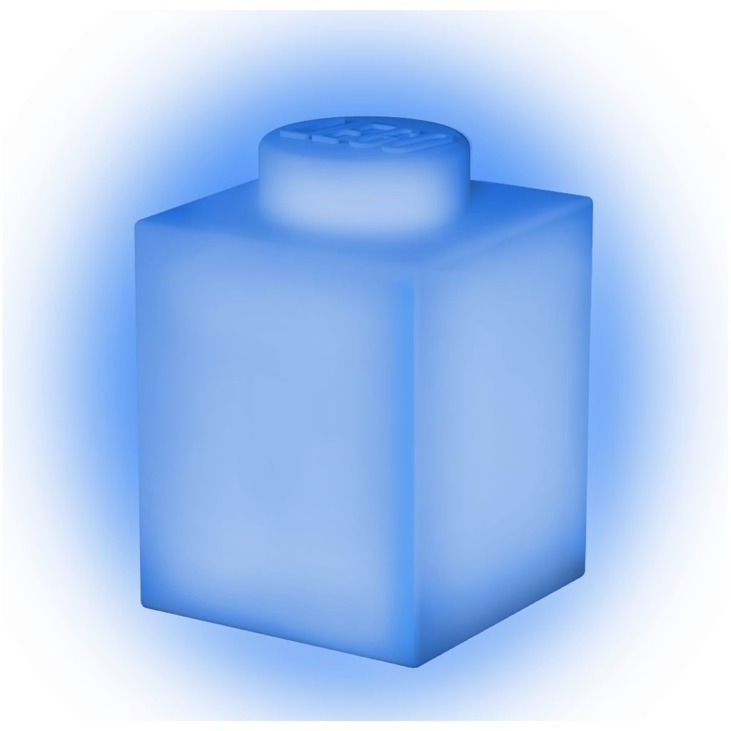 Euromic LEGO Classic Silicone Brick 1000% night light with LEDlite- BLUE Børnelampe 4006436-LGL-LP37