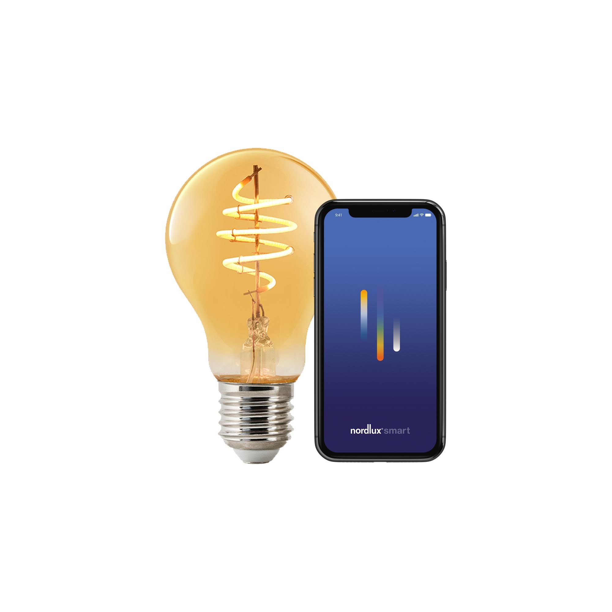Nordlux Smart Deko A60 4,7W LED E27, ravfarvet Smart Home 2170102747