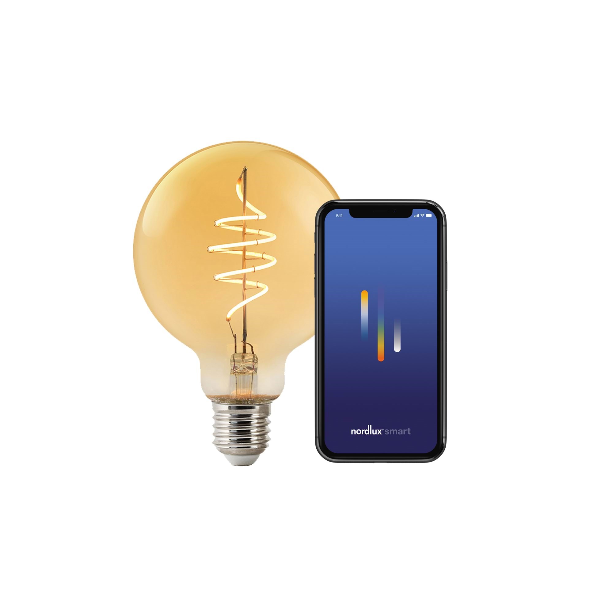 Nordlux Smart Deko G95 4,7W LED E27, ravfarvet Smart Home 2170132747