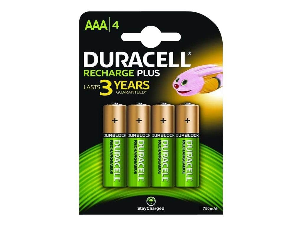 DURACELL Recharge Plus NiMH 750mAh Rechargeable AAA Battery 1.2V Batteri 990234