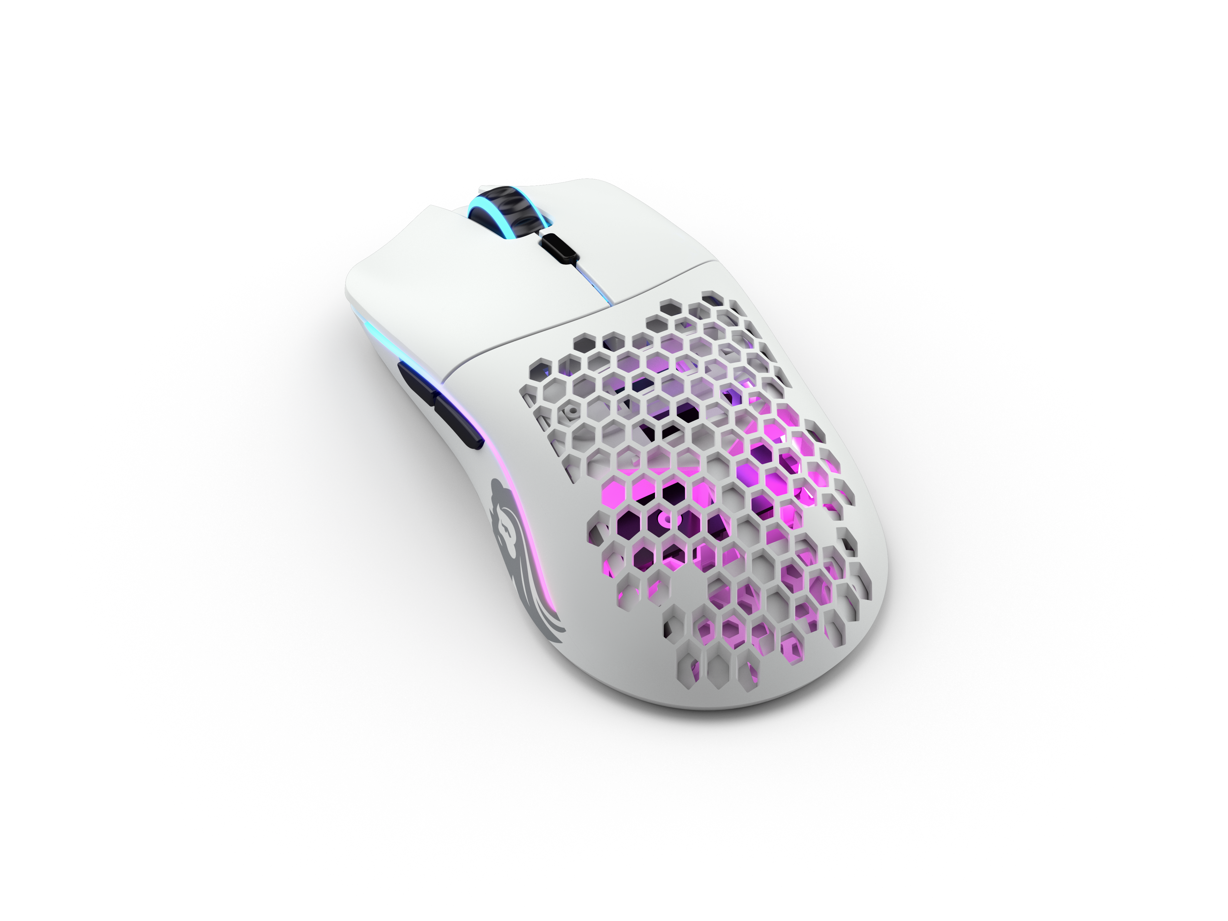 Glorious Model O- Wireless - Matte White - Gaming Mus - Optisk - 6 knapper - Hvid med RGB-LED lys