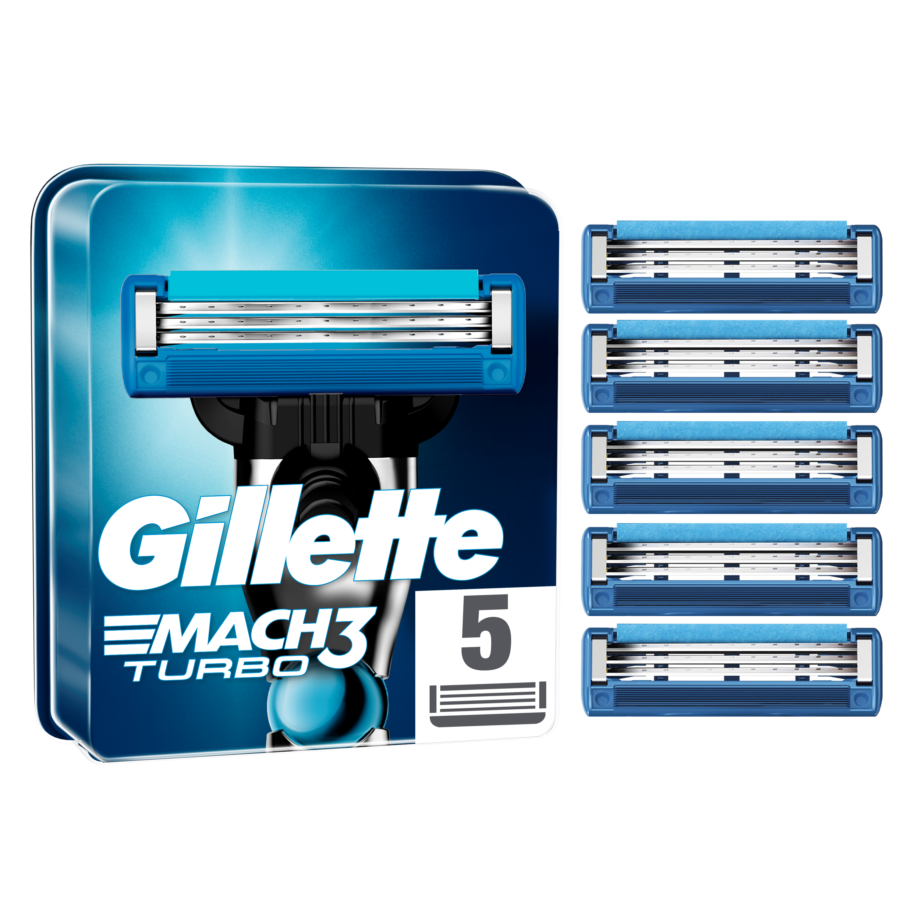 Gillette Mach3 Turbo Replacement Blades 5 pcs Barbergrej 462803