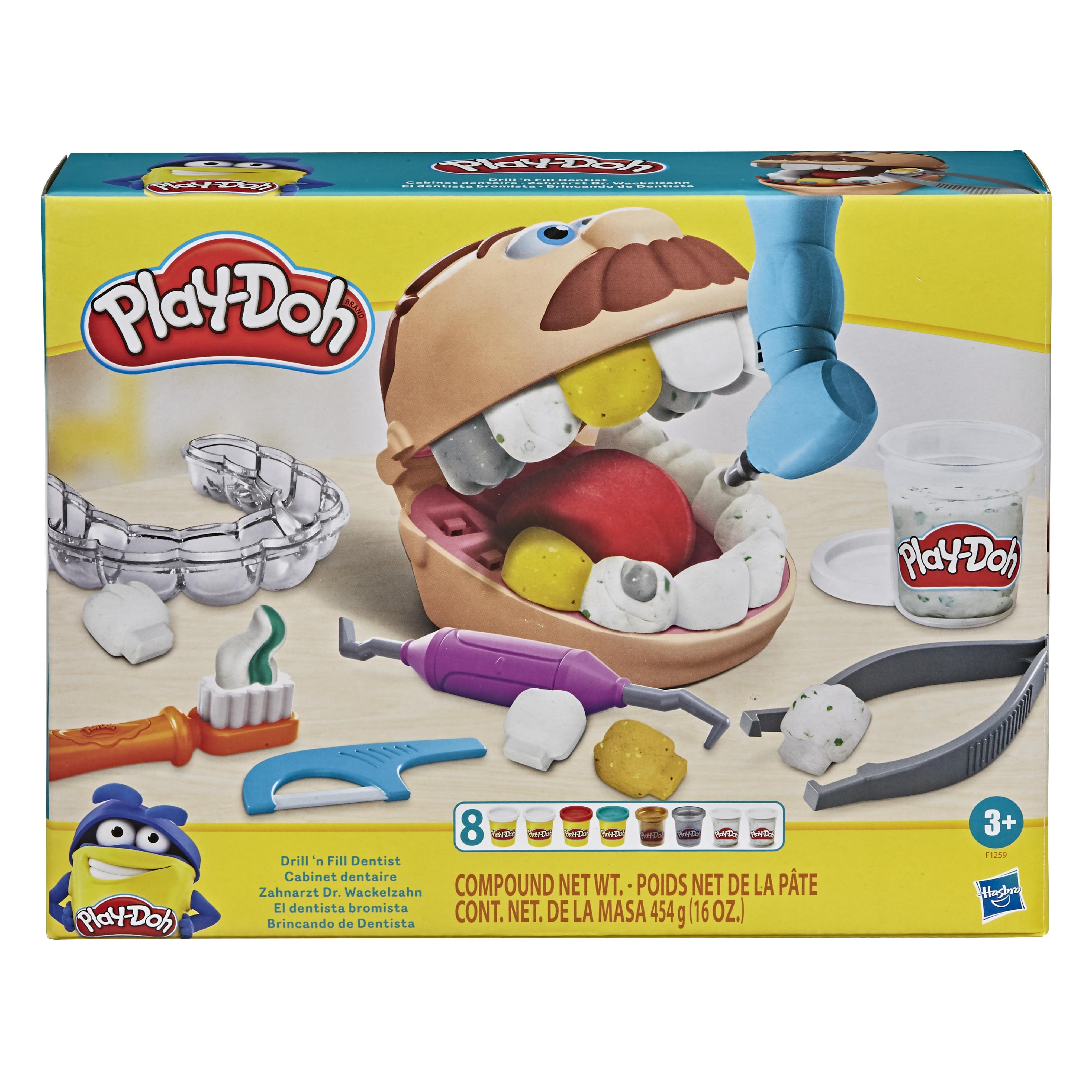 Play-Doh Bor og fyld tandlæge legesæt Konstruktionslegetøj F12595L0