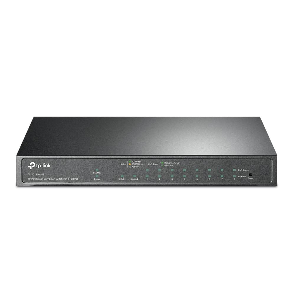 TP-Link TL-SG1210MPE 10-Port Gigabit Easy Smart Switch with 8-Port PoE+ (123W)
