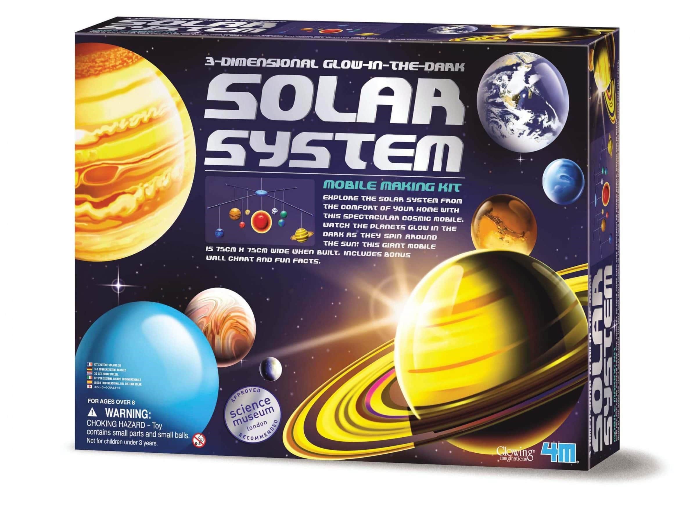 4M Kidz Labs/3D solar system mobile making Kit Lærerigt Legetøj 4M-5520
