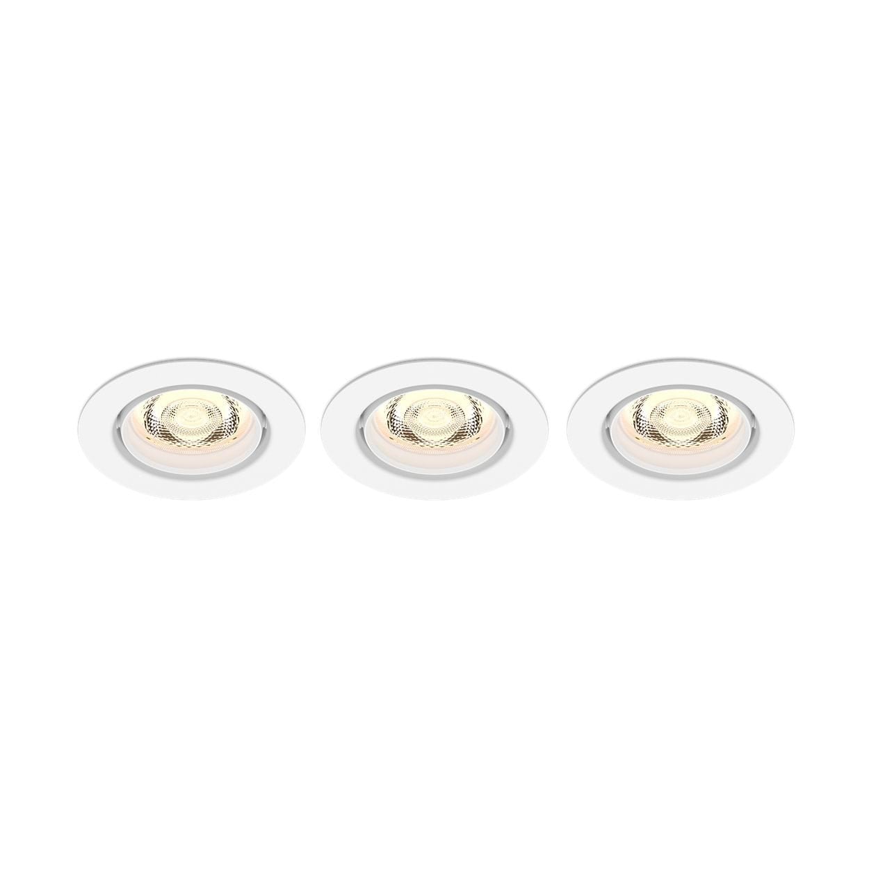 Philips Impala indbygningsspots LED 6W 2200-2700K WarmGlow dæmpbar, hvid, 3-pak Lampe 929002663633