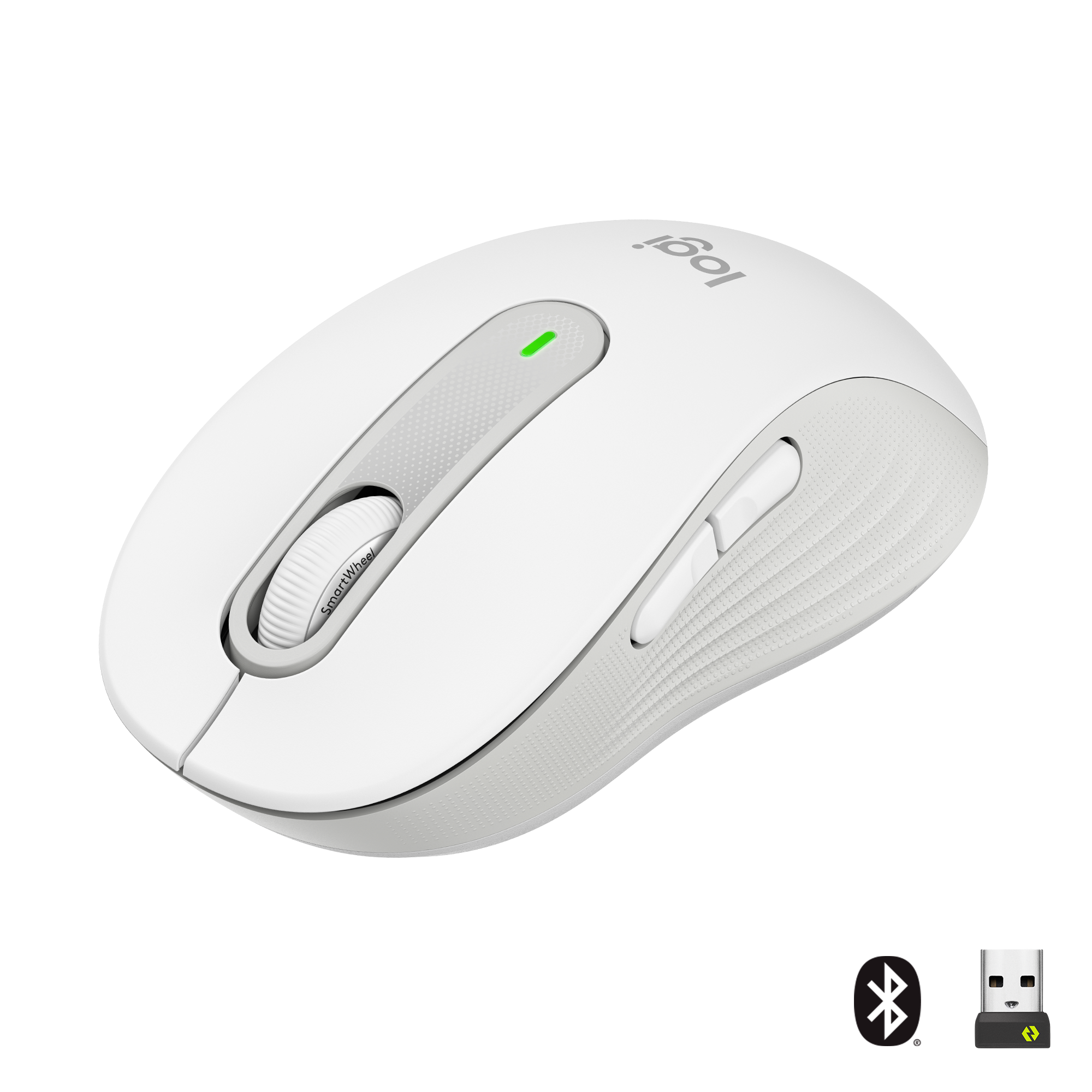 Logitech Signature M650 Large Wireless Off-White - Mus - Optisk - 5 knapper - Hvid Mus 910-006238