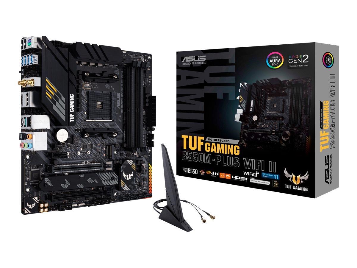 ASUS TUF GAMING B550M-PLUS WIFI II Bundkort - AMD B550 - AMD AM4 - DDR4 RAM - Micro-ATX