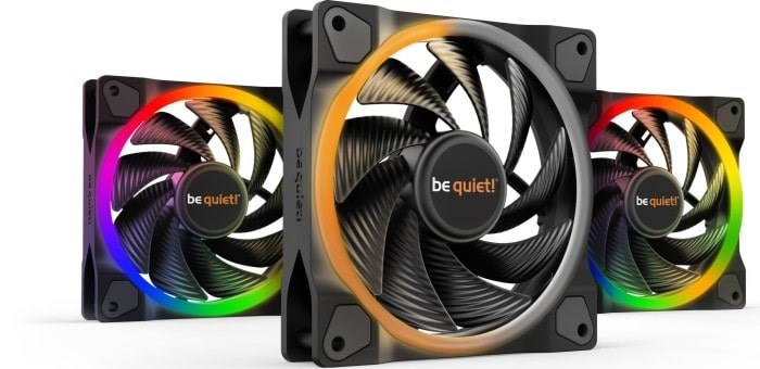 be quiet! LIGHT WINGS 120mm PWM high-speed Triple-Pack - Kabinet køler - 120mm - Sort med RGB LED lys - 31 dBA Kabinetkøler BL077