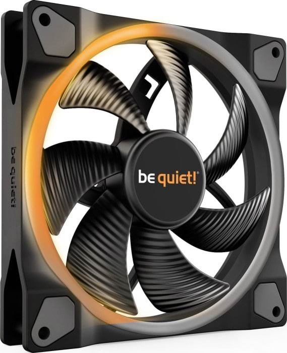 be quiet! LIGHT WINGS 140mm PWM - Kabinet køler - 140mm - Sort med RGB LED lys - 23 dBA