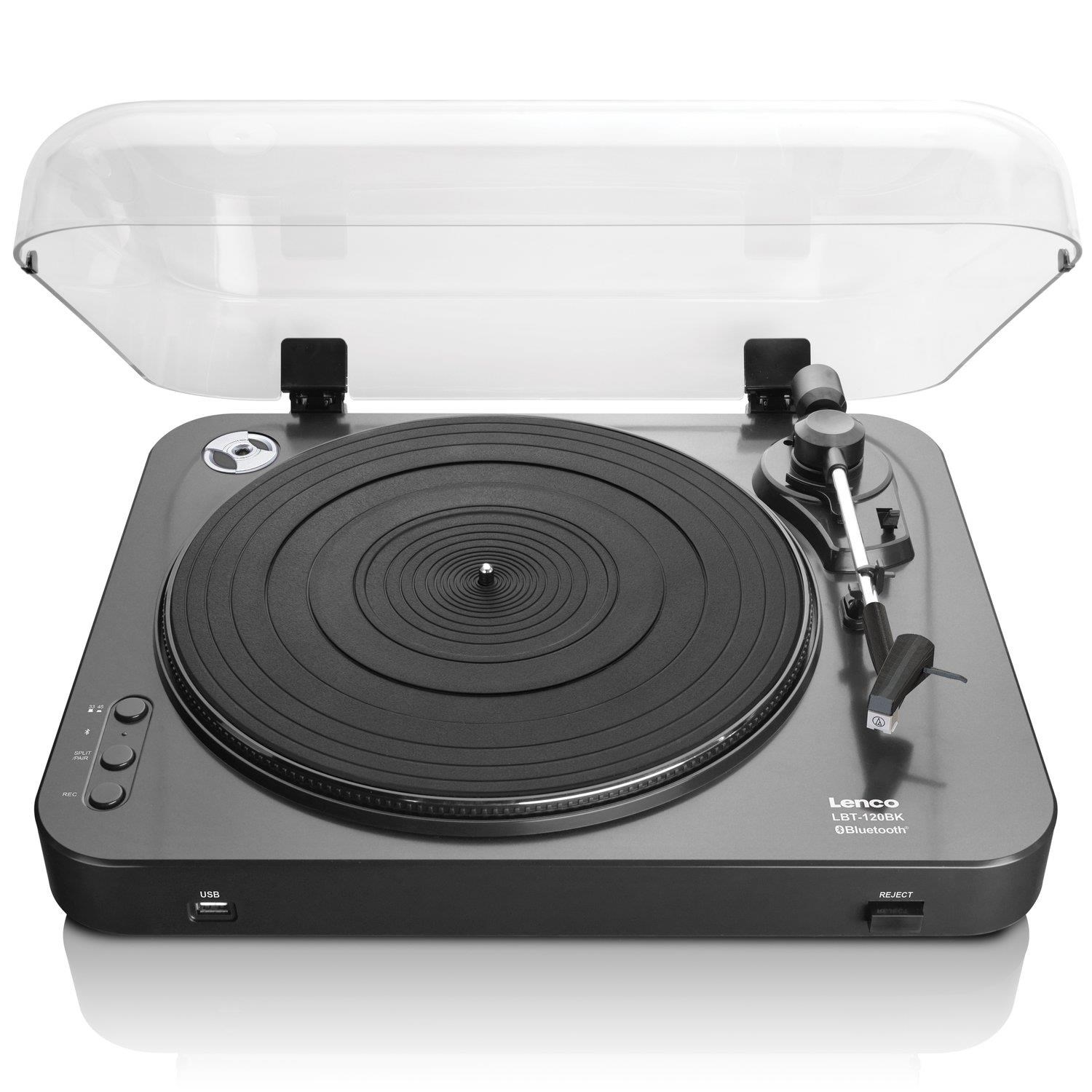 Lenco LBT-120BK - Record Player with direct encoding and Bluetooth - Pladespiller Sort