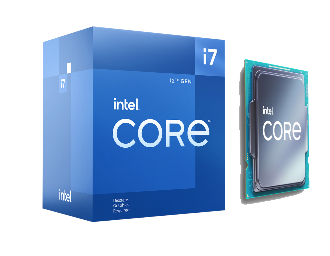 Intel Core i7-12700F Alder Lake CPU - 12 kerner - 2.1 GHz - Intel LGA1700 - Intel Boxed (med køler)