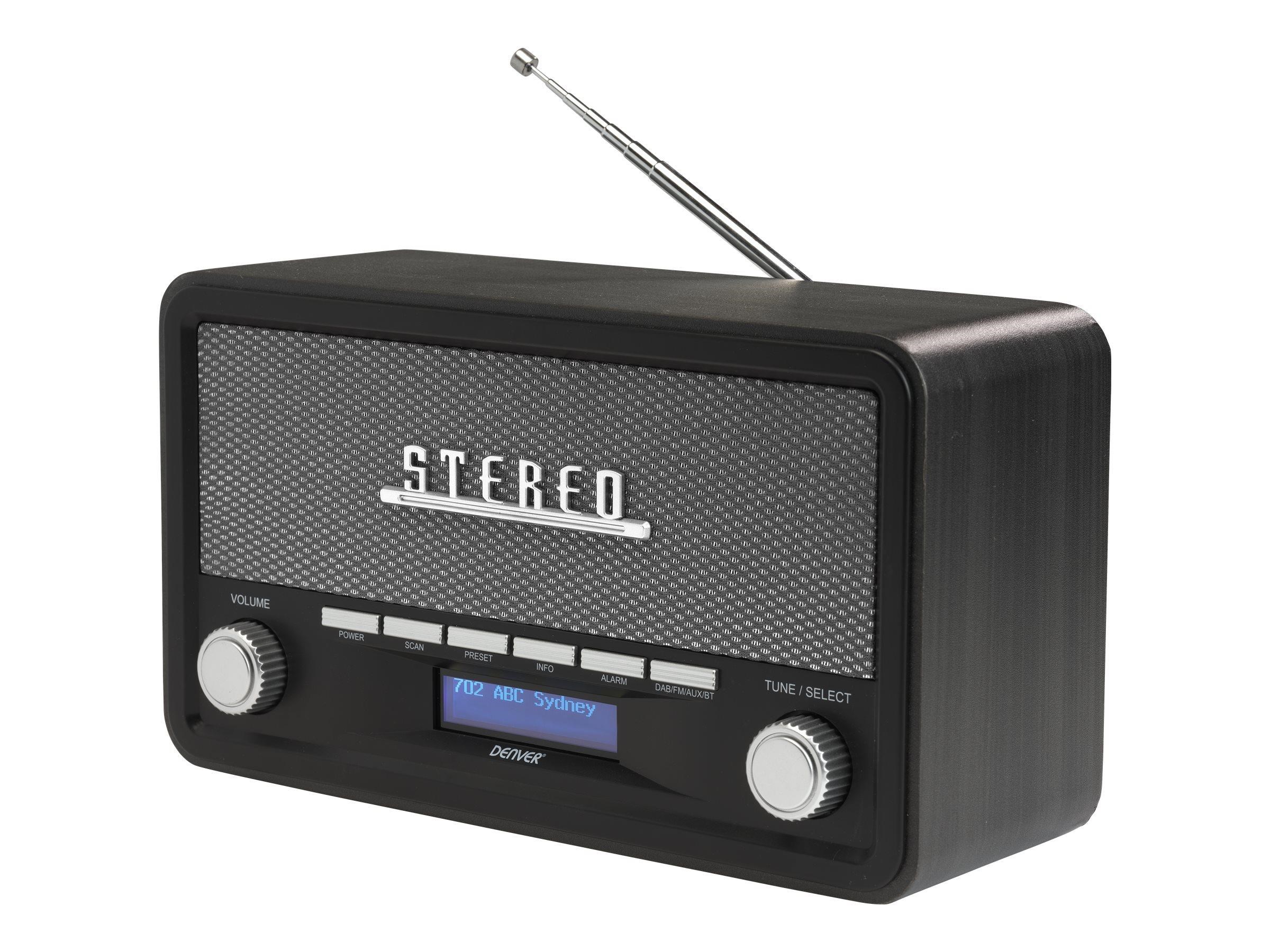 DENVER DAB-18DARKGREY - DAB portable radio - Bluetooth - DAB/DAB+/FM - Stereo - Grå Radio