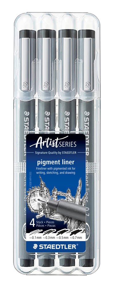 Staedtler STAEDTLER Pigment Liner 4 ass/boks Tegneværktøj 308 WP4