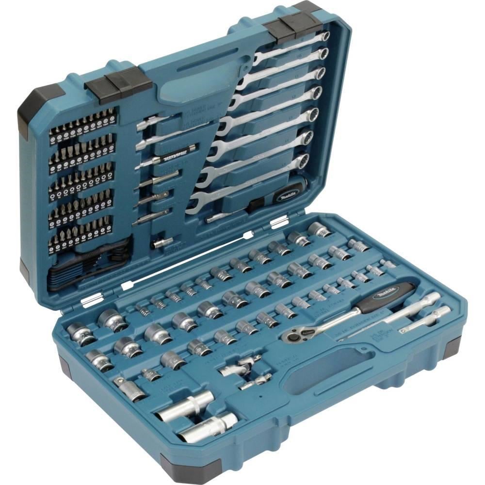 Makita E-06616 120 Piece Socket and Spanner Maintenance Tool Set Værktøj