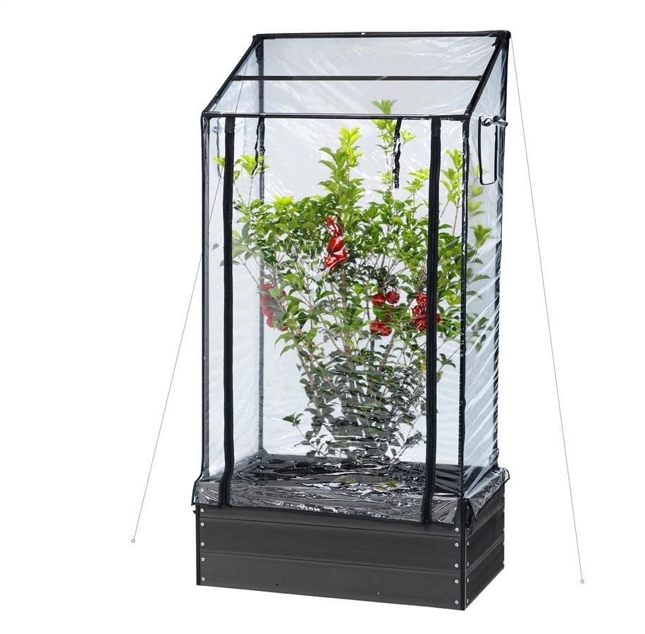 HORTUS Drivhus høj 130/150 x 87 x 47 cm Haveredskab 211-150