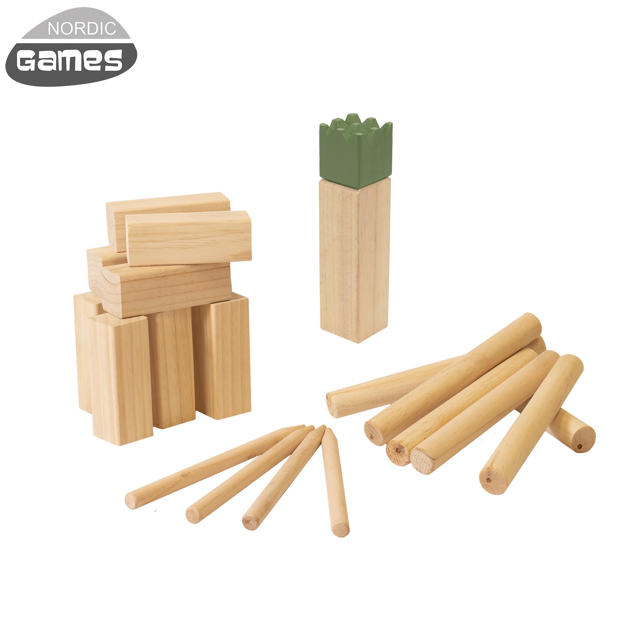 Kubb/vikingespil deluxe XXL