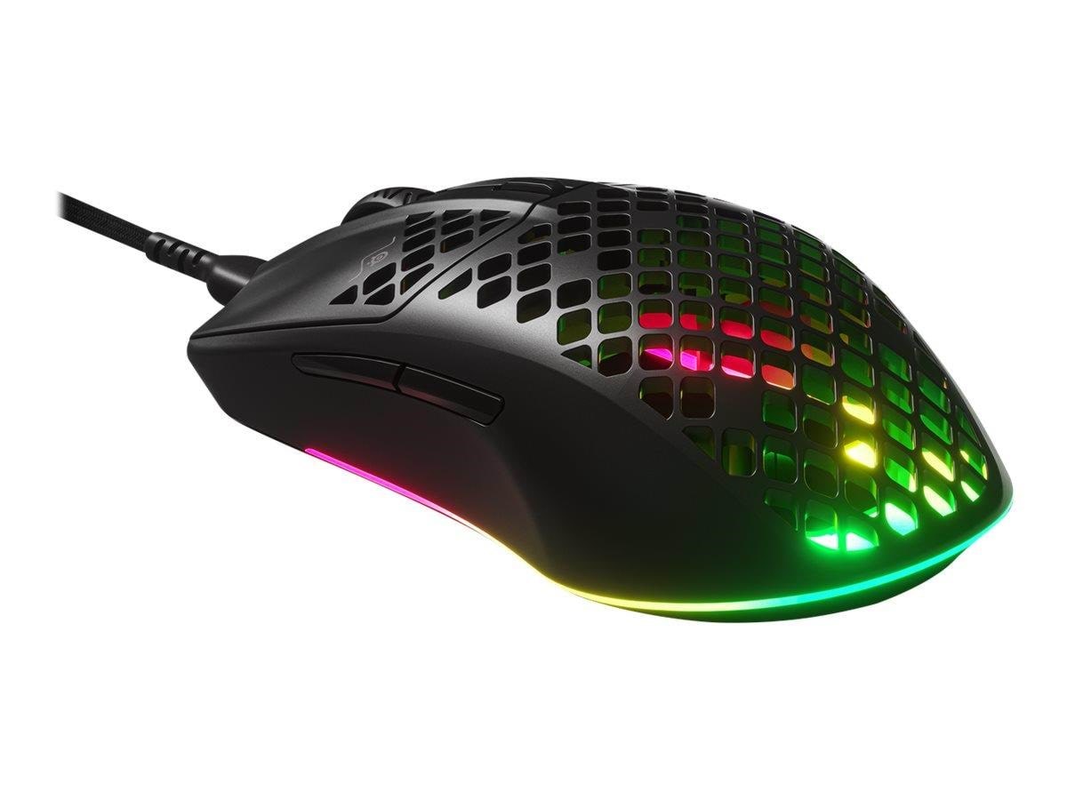 SteelSeries Aerox 3 2022 - Onyx - Gaming Mus - Optisk - 6 knapper - Sort Mus 62611