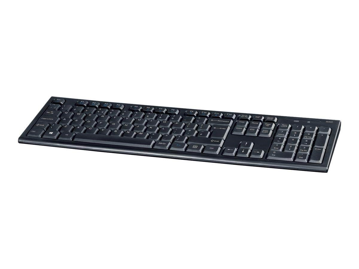 Deltaco wireless keyboard.105 keys USB receiver - Tastatur - Engelsk - UK - Sort