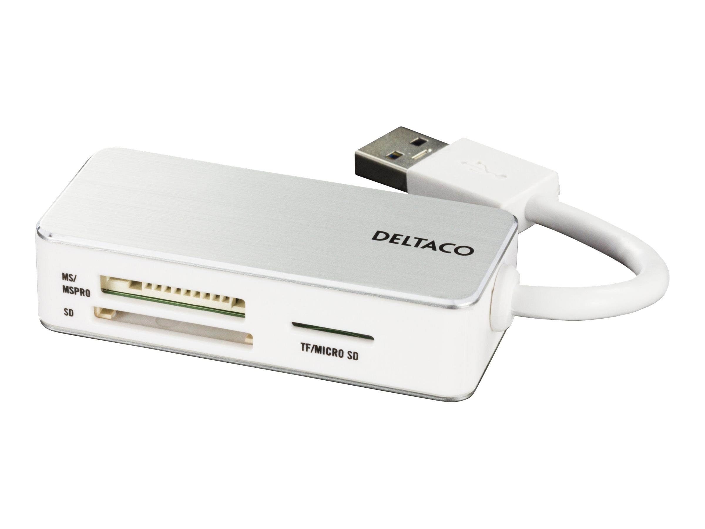 Deltaco UCR-147 - Card reader (MS PRO MS PRO Duo TransFlash SDHC microSDHC) USB 3.0 Kortlæser