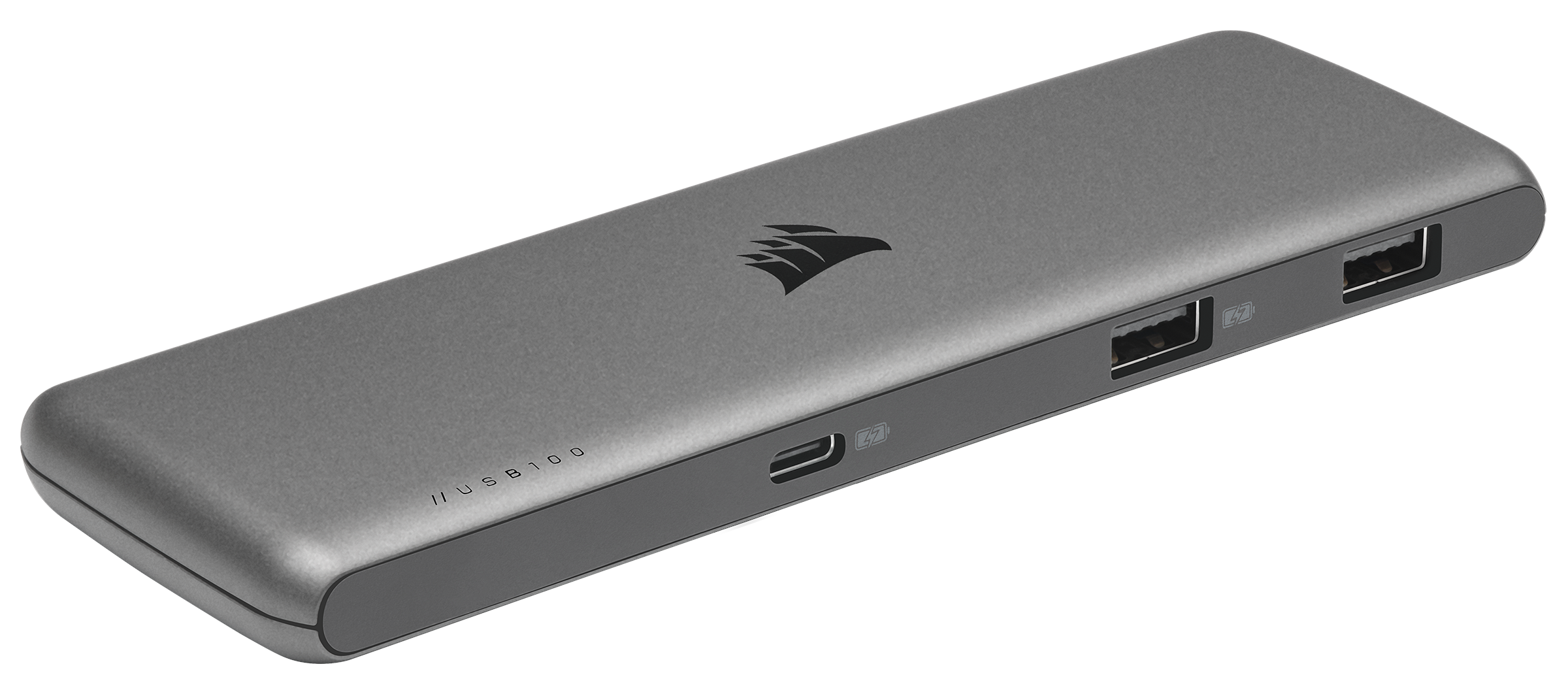 Corsair USB100 7-Port USB Type-C/USB Type-A Expansion Hub USB hub - USB 3.1 - 7 ports - Grå Usb Hub CU-9000003-EU