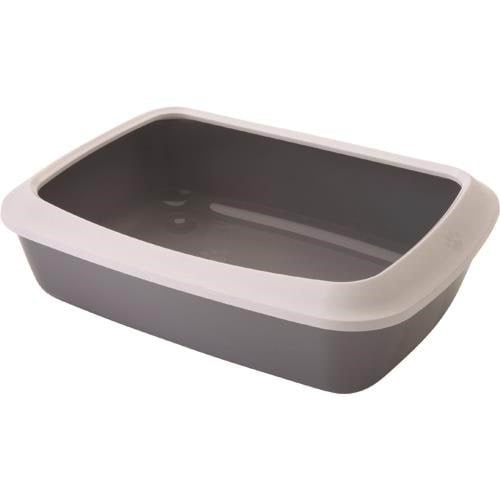 Savic Iriz Cat Litter Tray with Rim 50cm Cool Grey Katteudstyr K0264K