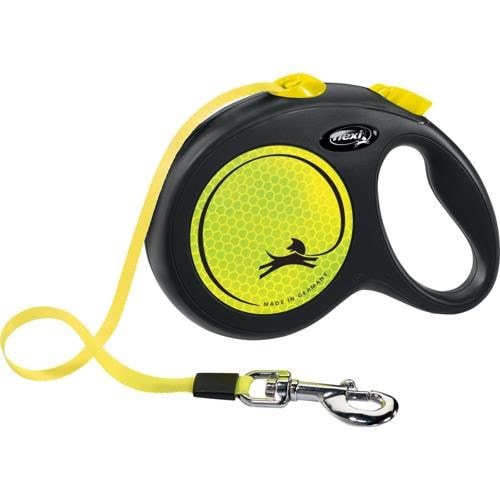 Flexi New Neon yellow leash L 5M 50KG Hundeudstyr H7832