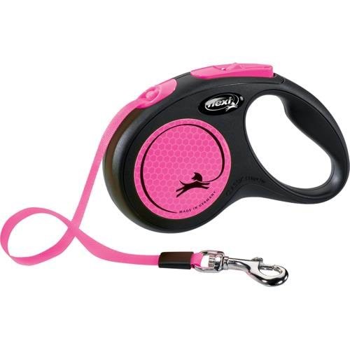 Flexi New Neon S Tape 5 m (black/neon pink) Hundeudstyr H7831P
