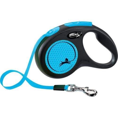 Flexi New Neon S Tape 5 m (black/neon blue) Hundeudstyr H7831L